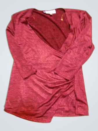 Jennifer Lopez Red Long-Sleeve Top
