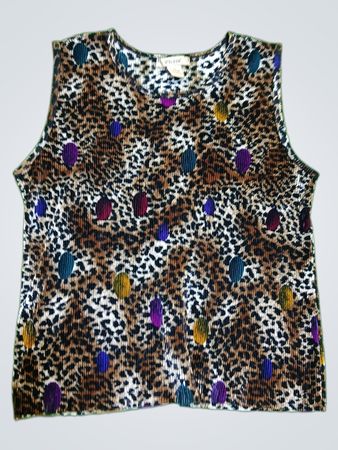 Pliesse Leopard Print Sleeveless Top