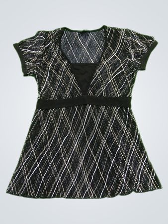 Reitmans Petites Black and White Plaid Dress