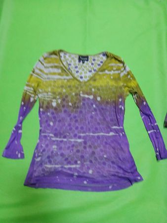 Lynn Ritchie Purple and Yellow Gradient Top