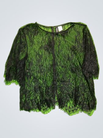 H&M Divided Black Lace Crop Top