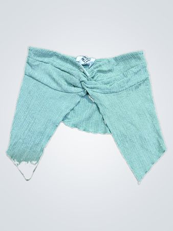 Light Blue Wrap Skirt