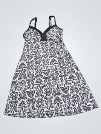 Blue and White Floral Dress
