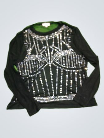 Black Sequined Top