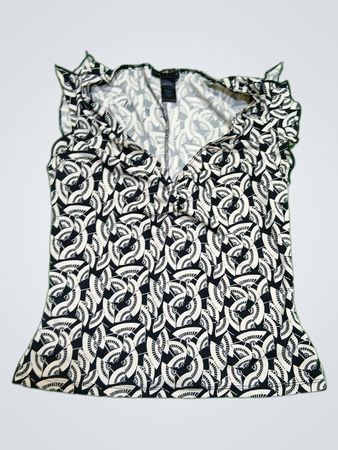 Black and White Patterned Top