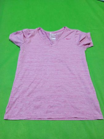 Nike Pink Dri-FIT V-Neck T-Shirt