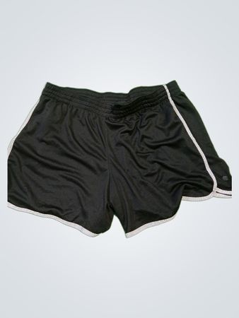 Black Sports Shorts with White Trim