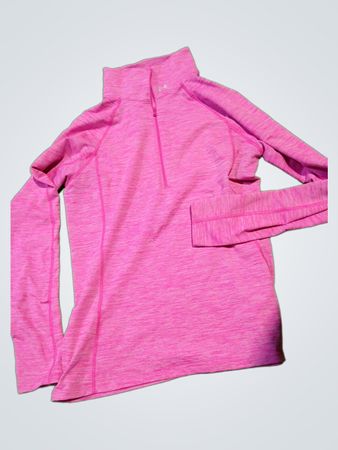 Pink Long-Sleeve Zippered Top