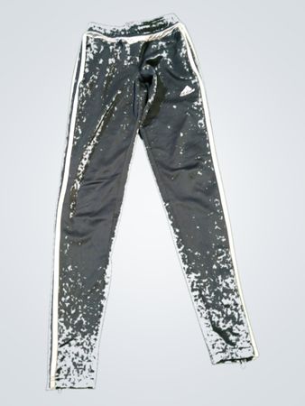 adidas Gray Track Pants with White Stripes