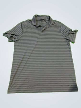 Golfino Gray Striped Polo Shirt