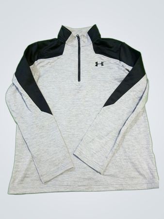 Under Armour Gray Black Quarter-Zip Pullover