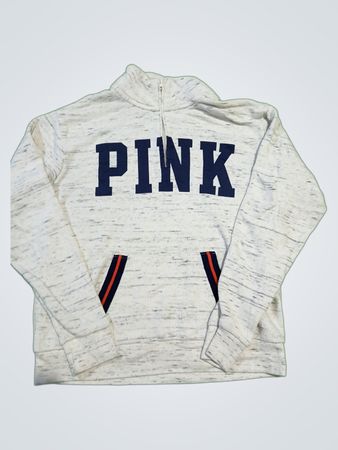 PINK Victoria's Secret Grey Zip-Up Hoodie
