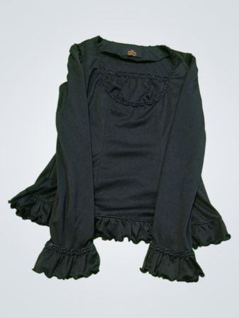 Black Ruffled Top