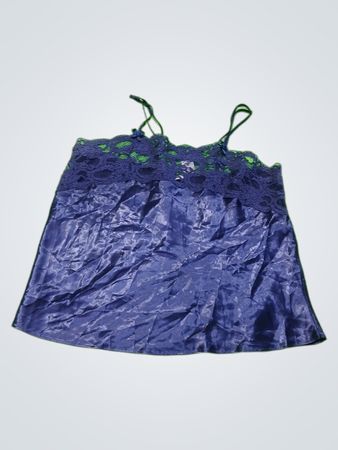 Blue Satin Top
