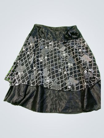 Eia Black Embroidered Skirt