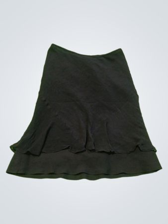 Express Black Ruffled Mini Skirt