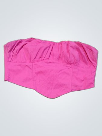 Pink Ruched Tube Top