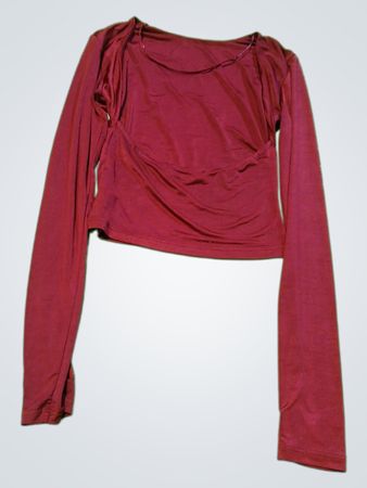 Stradivarius Maroon Long-Sleeve Top