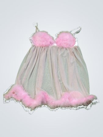 Pink Fuzzy Babydoll Nightgown