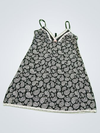 Black and White Floral Pattern Chemise