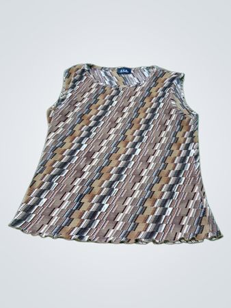 J.T.B. Brown and Black Patterned Sleeveless Top