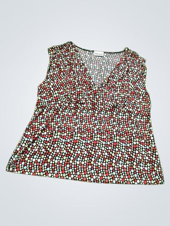 Caren Sport Polka Dot Sleeveless Top