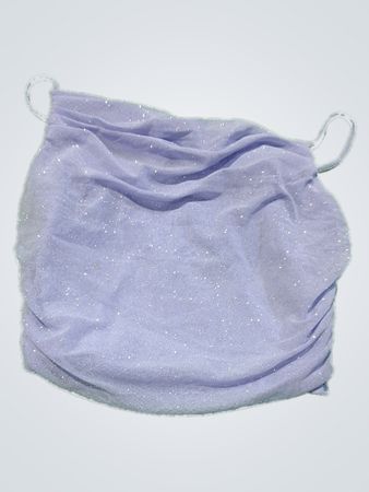 Light Blue Glitter Face Mask