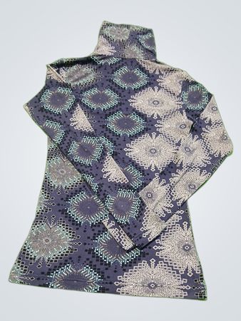 Blouse with Geometric Pattern