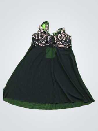 Black Lace Trim Chemise
