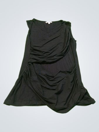 Cabi Black Sleeveless Ruched Top