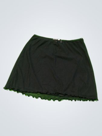 Full Circle Black Ruffle Mini Skirt
