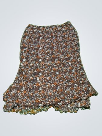 Brown Floral Skirt