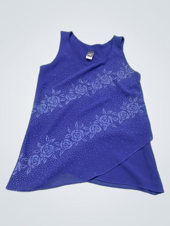 Michel Womens Blue Sleeveless Top