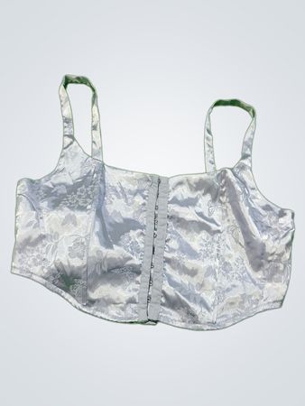 Gray Floral Bra