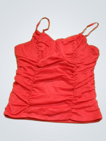Red Ruched Tank Top
