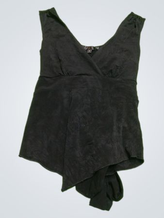 MCM Black Sleeveless V-Neck Top