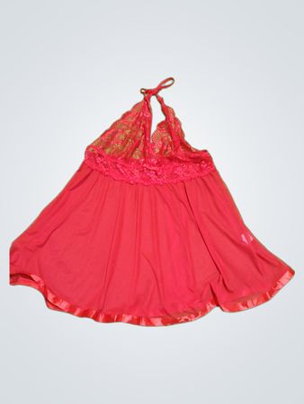 Avidlove Red Lace Halter Babydoll