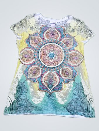 Loop 18 Multicolor Mandala Print T-Shirt