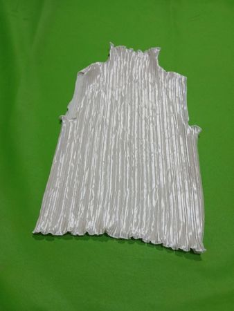 Silver Pleated Vest