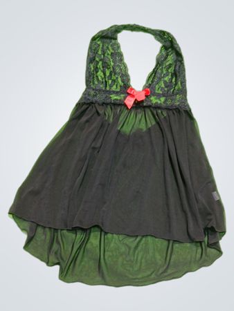 Black Halter Neck Dress with Lace Details