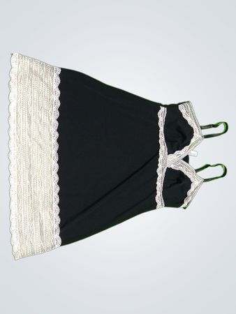 Bodyformen Black Chemise with Lace Trim
