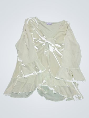 Fashion Bug White Ruffled Blouse