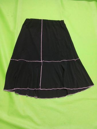 Susan Lawrence Black Skirt with Pink Trim