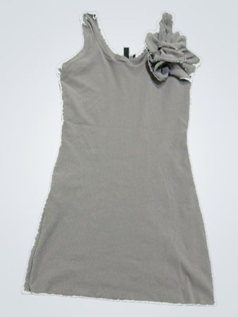 Express Gray Ruffle Tank Top
