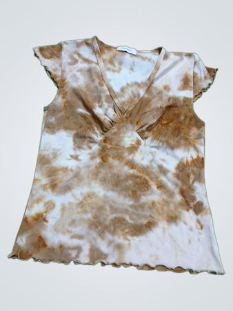 Vero Moda Brown Tie-Dye V-Neck Top