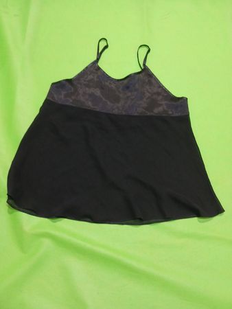 Black Camisole with Gray Lace Top