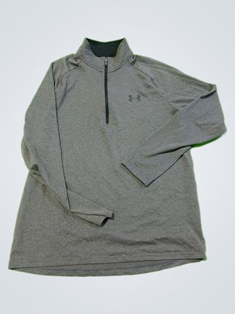 Under Armour Gray Long-Sleeve Zip-Up Shirt