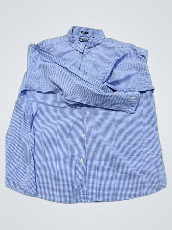 Chaps Blue Check Button Down Shirt