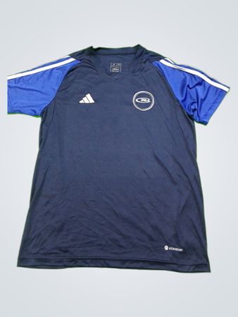 Adidas Navy Blue V-Neck Slim Fit Shirt