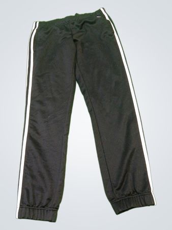 Black Track Pants with White Stripes